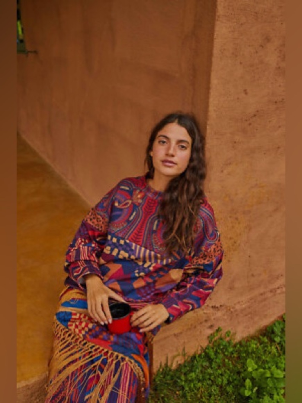 FARM Rio Paisley Patchwork Dolman Pullover Sweatshirt Size M